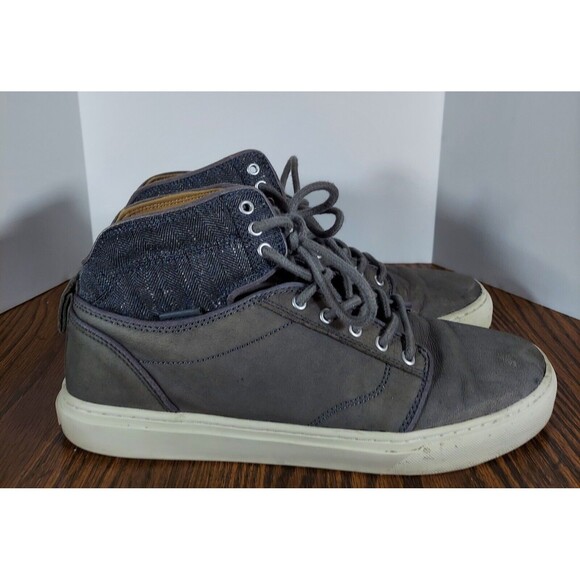 VANS Other - Vans Off The Wall Ultracush High Top 500383 Grey Leather Canvas Size 11